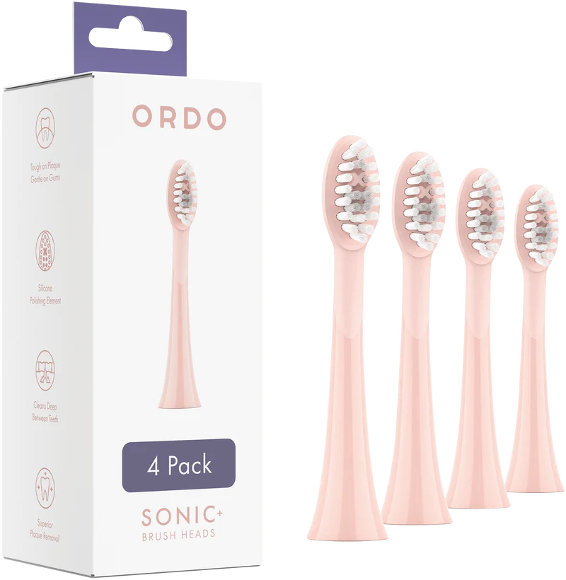 Ordo Sonic Brush Heads 4Pk Rose Gold/Petal