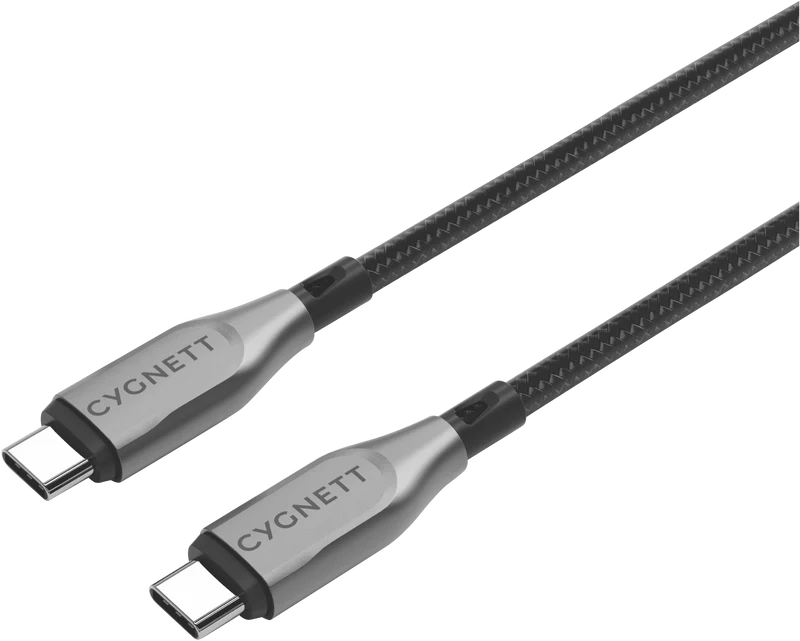 Cygnett 50cm USB 2.0 Armoured braided USB C/USB C Black