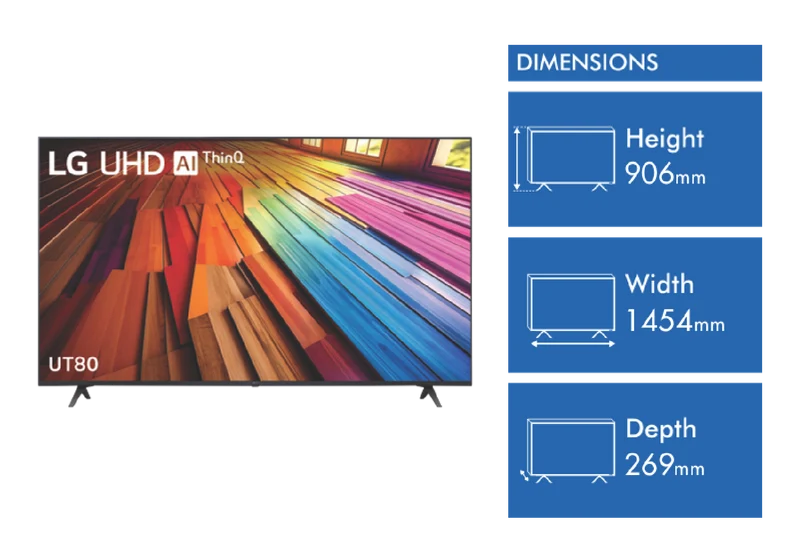 LG 65" UT8050 4K UHD LED Smart TV 24