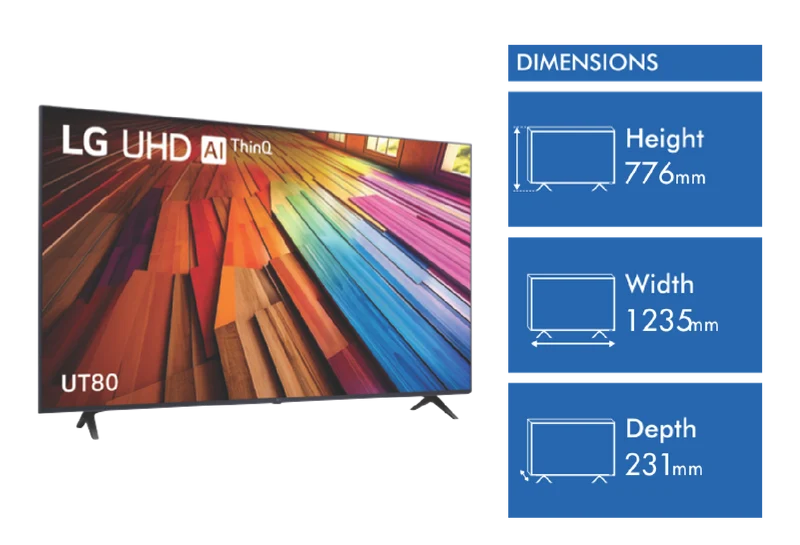 LG 55" UT8050 4K UHD LED Smart TV 24