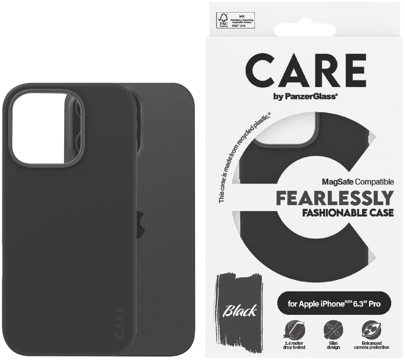 Panzer Glass CARE Fashion Case iPhone 16 - Black